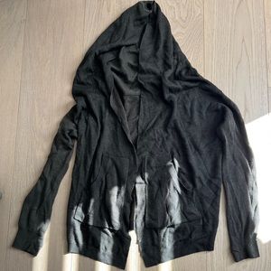 Lulu Lemon reversible cashmere blend hooded sweater size 2